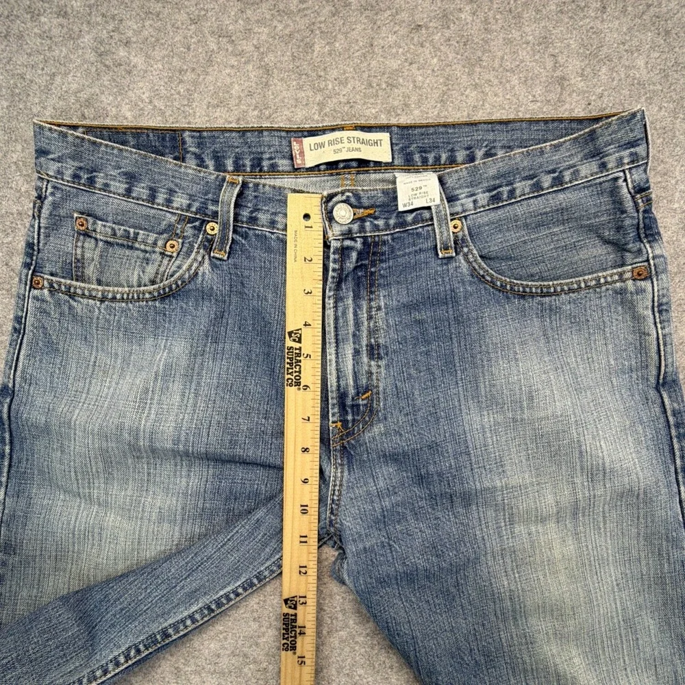 Vintage Levi's 529 Low Rise Straight Jeans Mens 34x34 (Fits 36x29) Western Y2K